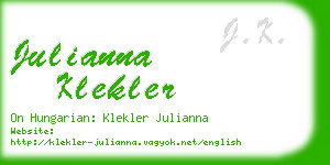 julianna klekler business card